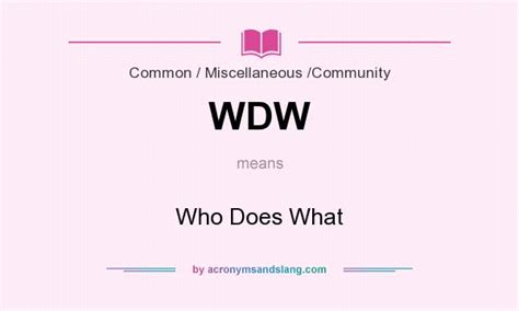 wdw meaning in text